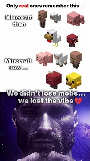 Minecraft Baby Mobs Then vs Now 💀 #minecraft #shorts