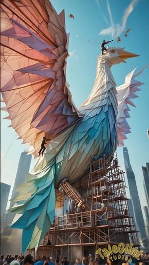 Origami City Built by Tiny Workers | Miniature Tales