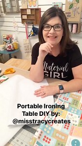 14K views · 227 reactions | Watch how I transform a TV tray into a super cute Portable Ironing Table for my Craft Room! @Miss Tracy Creates Be sure to follow my page for more creative projects! | Miss Tracy Creates | Facebook