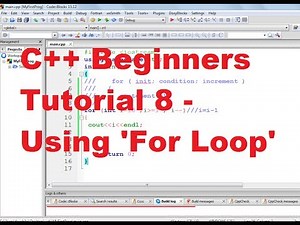 C++ Tutorial for Beginners 8 - Using 'For Loop'