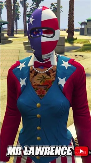 EASY 4TH JULY FEMALE OUTFIT GTA 5 ONLINE #gta5 #gta5glitches #gta5outfits #gta5tryhardoutfit #shorts
