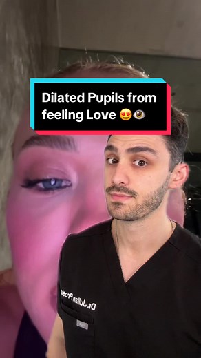 Did you that pupil dilation can happen just from thinking about your lover ?! 🧠❤️🥰. If you know the scientific term for pupil dilation comment it down below ⬇️ #greenscreen #greenscreenvideo #optometrist #eyedoctor #doctorsoftiktok #doctor #dryeyespecialist #torontolife #torontotiktok #pupil #love #sympathetic #dopamine #happyhormones #science #dilation