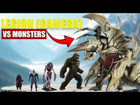 Legion (Gamera) vs Giant Monsters | 3D Monsters Size Comparison 2025