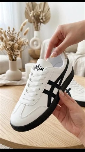Mia_Shoes Black and White Lightweight Low cut Casual Sports Shoes #miashoes