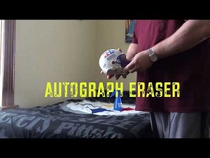 HOW TO REMOVE AUTOGRAPH FROM HELMET - SHARPIE AUTOGRAPH ERASER