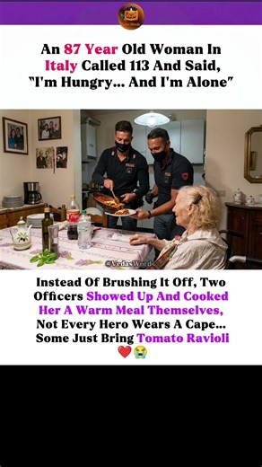Grandma Called Cops Because She Was Hungry & Alone... Then THIS Happened ❤️😭 #usa #foryou #italy