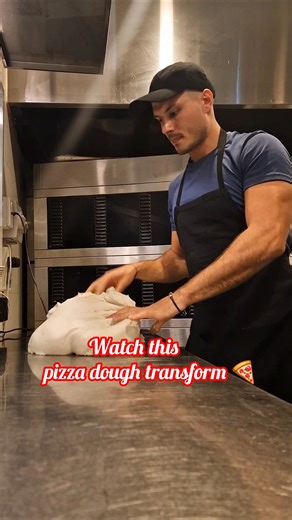 Watch this pizza dough transform 🍕 #shorts