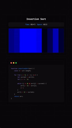 @onjsdev on Instagram: "Insertion Sort Color Sorting"