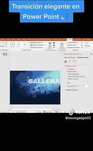 Transición en Power Point #transiciones #powerpoint #tutorial #ballenas #oceano