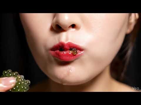 ASMR EATING SEA GRAPES 🌿 Extremely Satisfying Popping Sounds
