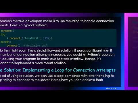 Ensuring Persistent Socket Connections in Python: A Guide to Reconnect Automatically
