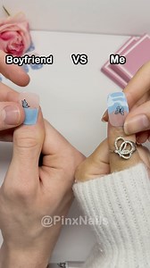 75K views · 91K reactions | Who did it better? #nail #boyfriend #fyp #nailart #manicure #competition #whodiditbetter | Pinx Nails | Facebook