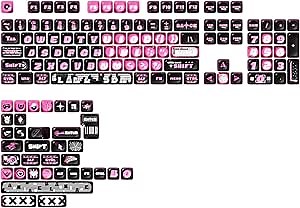 Akko Pink Phantom MOA Profile Keycaps Set - 139-Key PBT PC Custom Keycaps for Full Size, 96%, 75%, 65%, 60% Keyboard