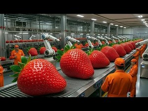 Inside a Modern Strawberry Production Factory: From Farm to Dessert (The Whole Process)