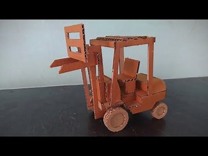 How to make a cardboard forklift / homemade cardboard forklift