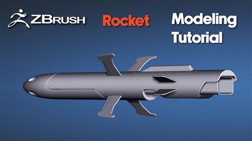 ZBrush Modeling Tutorial ｜ Rocket作者Georg Uebler