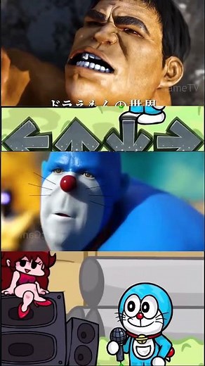 Doraemon Animation Meets FNF 3D Parody - Epic FNF Music Mods! #fnf #doraemon #doremon #shortsviral