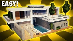 Minecraft: How To Build A Large Modern House Tutorial ( 2017 ) Minecraft Map