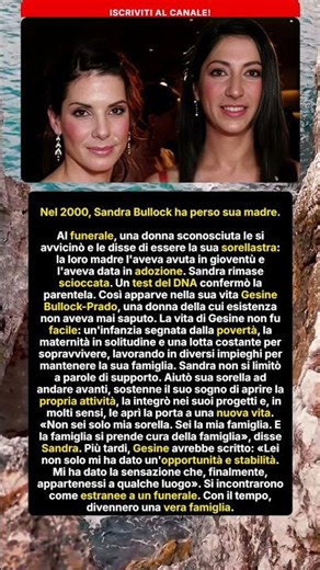 Sandra Bullock scopre sorella al funerale