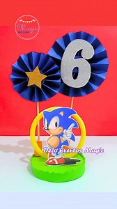1.9M views · 35K reactions | Centro de mesa para cumpleaños✨Birthday centerpiece✨Decoracion tematica de Sonic✨Sonic themed decoration✨Manualidades fáciles con papel✨Easy paper crafts #Sonic #party #decoration #reelsviral #reelsvideo #decoracion #happybirthday #cute #diy #manualidades #crafts #manualidadesfaciles #decoeventosmagic | Deco Eventos Magic | Facebook