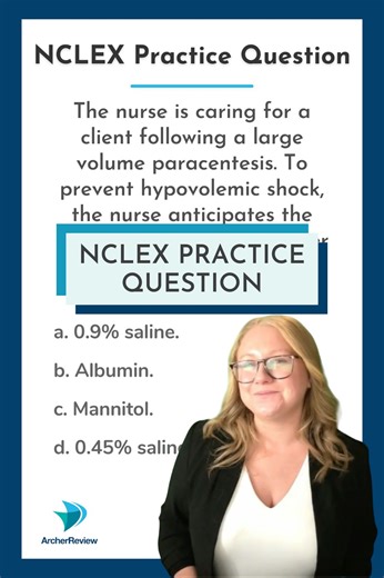 Happy Monday, Archer nurses! To kick off the week - here's our free NCLEX® practice question! Comment below with your answer, and let us know what questions you have! 💬 Remember - we have thousands of practice questions like this to get you NCLEX-ready at archerreview.link/meta-sure-pass 🙌 What else do you get with Sure PASS? ✅ Multiple readiness assessments and CAT exams ✅ High-yield on-demand video content ✅ Live lectures and NGN case studies ✅ Study calendars to keep you on track ✅ A seat i