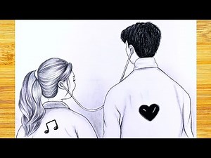 Love drawing / How to draw a couple in love / Simple drawing for Valentine's Day