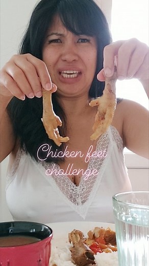 2.8K views · 38 reactions | Eating Chicken Feet Challenge  #eatingchickenfeet #chickenfeet #foodchallenge #chickenfeetchallenge #collagenboost #adobochickenfeet #adobo #lunchideas #ewww #inday #indaybadiday #forfun | Inday Badiday | Facebook