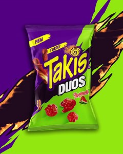 76K views · 300 reactions |  NEW PRODUCT DROP  Introducing Takis DUOs, where Takis Fuego meets watermelon popcorn for an INSANE duo of spicy-sweet intensity that will leave your mouth watering and your taste buds obsessed. #Swicy #TakisDuos #Watermelon #Popcorn #Chips #NewProduct #NewTakis #Fuego #TakisFuego | Takis | Facebook