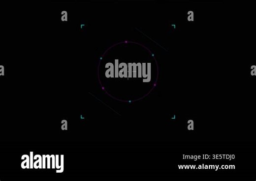 Futuristic HUD User Interface with Spinning Circles and Aiming Crosshair, Scifi Target Recognition and Data Analysis Screen, Digital Hi-Tech Background for Motion Graphics, Seamless Loop 4K Stock Video Footage - Alamy