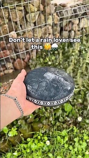 Wonderful sounds from the rain drum 🎶 #garden #rain #instrument #home #drum