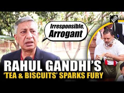 Rahul Gandhi’s casual ‘Tea, biscuit’ breakfast sparks controversy, SP Vaid calls him ‘arrogant’
