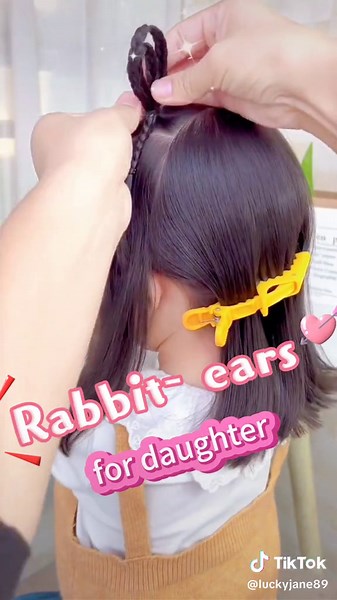 Adorable Rabbit-Ear Hairstyle for Girls
