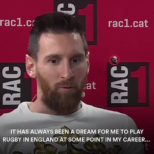 80K views · 1K reactions |  Rugby Onslaught’s exclusive interview with Lionel Messi following heavy speculation of a move to Sale Sharks | Rugby Onslaught | Facebook