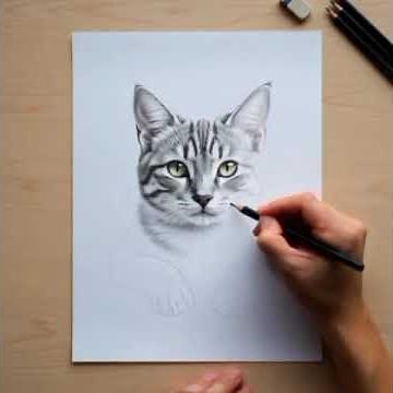 3D cat drawing that looks alive! #3dcat