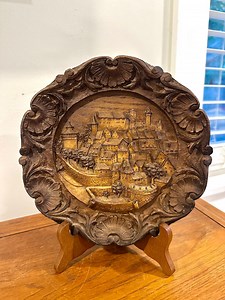 Vintage Faux Wood Engraved Plaque - Etsy