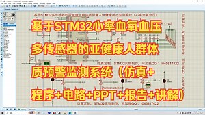【Proteus仿真设计】基于STM32心率血氧血压多传感器的亚健康人群体质预警监测系统（仿真+程序+电路+PPT+报告+讲解）