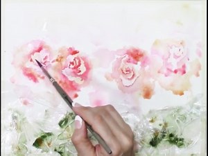 Loose Watercolor Study of Roses painting demonstration