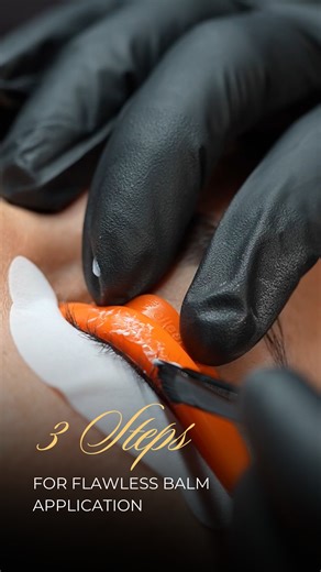 Elleebana USA 🇺🇸 on Instagram: "Perfect balm application = flawless, lifted lashes every time 🧡⁠ ⁠ Unlike glue, balm doesn’t dry solid on the rod, allowing you to work with control and precision✨⁠ ⁠ Master it in 3 simple steps:⁠ 🌟Hold the rod/shield securely and work slowly⁠ 🌟 Use a touch of glue for stubborn lashes⁠ 🌟 Apply balm with smooth brush motions - gentle pressure only, finishing with the Precision Lifter for perfect separation⁠ ⁠ Get your lifts looking effortlessly polished and p