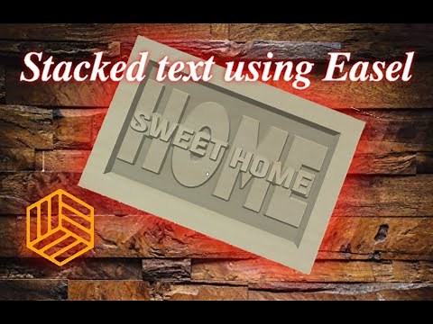 How to create stacked text signs using Easel software.