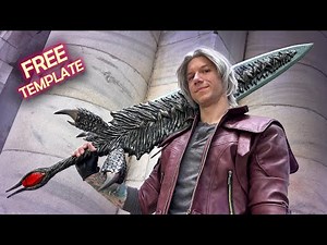 How to Make Devil Sword Dante EVA Foam Cosplay Sword from Devil May Cry 5 - Free Foam PDF Templates