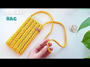 📱🧶Crochet Phone Sling Bag with Puff Stitch Super Easy | Crochet Bag Tutorial | ViVi Berry Crochet