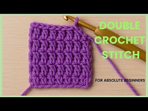 Easy Crochet: Double Crochet Stitch | Tutorial for Absolute Beginners 🧶