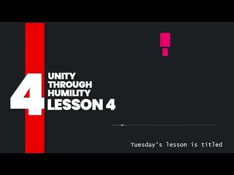 Sabbath School Lesson #4: Unity Through Humility | January 17–23