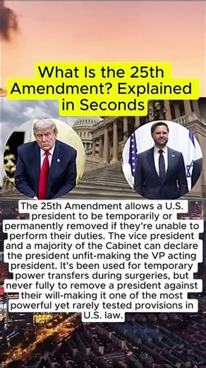 What Is the 25th Amendment? Explained in Seconds