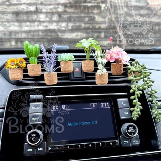 Plant Car Air Freshener | Succulent Vent Clip Diffuser | Cork Car Scent | Eco Car Gift | Essential Oil Clip | Bridesmaid Gift | Handmade - Etsy