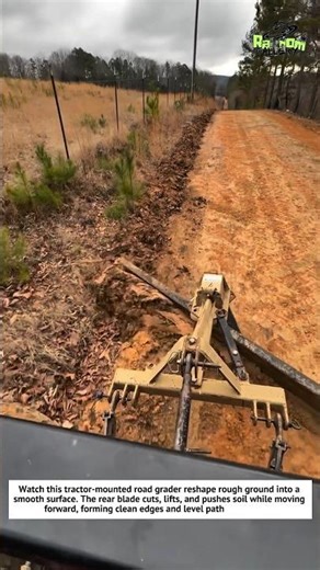 Powerful Tractor Road Grader! Perfect Land Leveling in Seconds 🚜