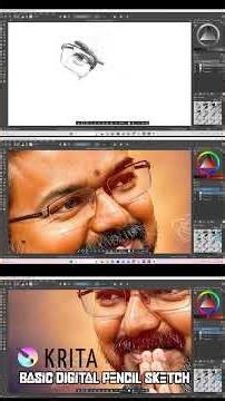 How to Draw Digital Pencil Art for Beginners | Easy Sketch Tutorial Using Krita