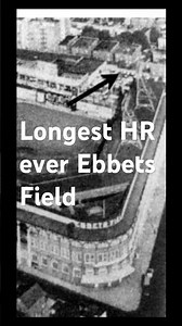 Babe launches a shot over the wall and Bedford Ave at Ebbets Field
