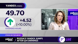 Russia’s Yandex stock jumps after Q4 earnings