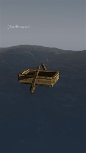 #Minecraft boat and realistic ocean, CGI